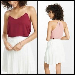 EUC EXPRESS Scallop Trim Reversible Barcelona Cami Rose/Burgundy - XS